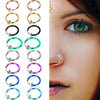 2Pcs Spring Clip Fake Earring For Mens/Womens Stainless Steel Small Ear Circle On Nose Ring Hoop Lip Ring Jewelry - Image 2