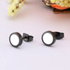 Stainless steel Stud Earrings Vintage Round Shape Drop Oil for Men Women Unisex Party Ear Jewelry Gift - Image 3