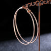 Four-color Classic Stainless Steel Hyperbole Large Hoop Earrings For Women Big Smooth Circle Loop Earrings Size 30-100mm - Image 9