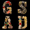 Enamel Pearl Rhinestone Letter Initials Brooches For Women Pins Metal Wedding Party Lady Jewelry Dress Suit Coat Gifts - Image 2