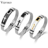 Classic Cool Cross Bracelet Men Jewelry Stainless Steel Mesh Length Adjustable Cold Color Mens Jewellery Bracelet - Image 1