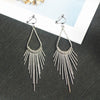 Statement Non Pierced Clip On Earrings Metal Geometric Tassel Earrings For Women Earrings Modern Jewelry - Image 2