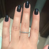 Full Small CZ Zircon Channel Setting Stainless Steel Engagement Rings for Women - Image 3
