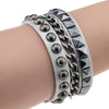 Multilayers Rock Spikes Rivet Chains Gothic Punk Wide Cuff Leather Bracelet Bangle Men Bracelets Jewelry pulseiras - Image 20