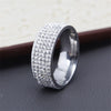 Five Row Crystal Band Ring in Stainless Steel - Image 3