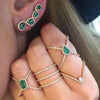 Bling Green Cz Stone Long Ear Climber Stud Earring For Women Romantic Wedding Gift Teardrop Cubic Zirconia Jewelry - Image 1