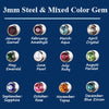12-Pair Stainless Steel Piercing Stud Set with 3 mm or 4 mm Stone Options - Image 9