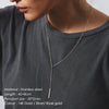 Korean Style Women Gold Color Stainless Steel Necklace Layered Necklace Jewelry - Image 2