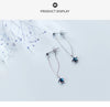 Modian Swing Blue Crystal Stars Drop Earrings 925 Sterling Silver Sparkling Dangle Earrings For Women Jewelry