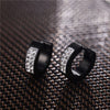 1 Pair Stainless Steel Ear Circle For Men Women Inlaid Rhinestone Crystal Anti-allergic Ear Buckle Earrings Ear Jewelry - Image 3