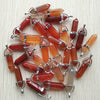 24pcs/lot Good Quality Assorted Stone Mixed Pillar Charms Chakra Pendants for Necklaces Making - Image 6