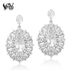 Crystal Earrings For Woman Round Rhinestone Drop Earrings Classic - Image 4