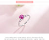MODIAN Genuine 925 Sterling Silver Romantic Ring Heart RED CZ Finger Rings for Women Wedding Anniversary Jewelry Anel