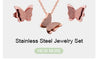 Stainless Steel Lily Flower Necklace Set with Matching Earrings and 45 cm Chain - Image 27