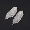 Silver Color Crystal Long Wedding Drop Earrings for Women Rhinestones Tassels Dangle Earrings Brides Gifts Party Jewelry - Image 4