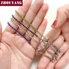 Tennis Bracelet For Women Style 4 Color 4 Claws Mosaic Cubic Zirconia Silver Color Jewelry Gift - Image 3