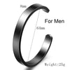 Couple Bracelet For Women and Men Stainless Steel Cuff Bangle Jewelry Black - Image 12