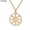 Nostalgia Slavic Kolovrat Pendant Wheel Amulet Pagan Wicca Jewelry Necklace Russian Talisman - Image 7