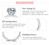 Modian Classic 100% Real 925 Sterling Silver Ten Hearts Zircon Luxury Ring Wedding Rings Engagement Jewelry For Women