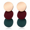 Unique Elegant Round Metal Earrings for Women Geometric Alloy Statement Ear Jewelry Gift 3 Colors - Image 6