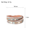 Women Leather Bracelet Czech Crystal Vintage Boho Multiple Layered Bohemian Double Wrap Bracelet Men Jewelry Gifts - Image 6
