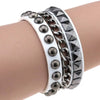 Multilayers Rock Spikes Rivet Chains Gothic Punk Wide Cuff Leather Bracelet Bangle Men Bracelets Jewelry pulseiras - Image 9