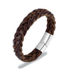 Stainless Steel Chain Leather Bracelet Men Vintage Simple Male Braid Jewelry for women - Image 12