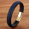 Xqni Cross Braided Design Leather Bracelet for Men Women Stainless Steel Magnetic Button Charm Cuff Bangle Gift 3 Sizes Choose - Image 7