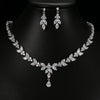 Cubic Zirconia Stud and Necklace Set with 44 cm Chain in Multiple Colors - Image 16