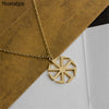 Nostalgia Slavic Kolovrat Pendant Wheel Amulet Pagan Wicca Jewelry Necklace Russian Talisman - Image 3