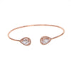 tear drop cubic zirconia cuff bangle bracelet elegance women gift simple wire adjust Romance open bangles - Image 8