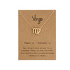 12 Zodiac Sign Necklaces With Cardboard Constellations Pendant Gold Color Chains Choker For Women Birthday Jewelry - Image 4