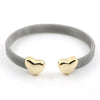 Heart Bracelets Grey Mesh Silver Gold Color Lover's Stainless Steel Open Cuff Bracelet for Women Cuff Bracelets Jewelry - Image 8
