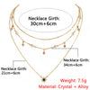 Boho Crystal Pendant Necklace Multilayer Star Necklaces Statement Deck Chain For Women Jewelry Gift - Image 6