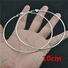 Large Circle Clip-On Earrings with Metallic Finish - Image 9