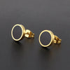 Stainless steel Stud Earrings Vintage Round Shape Drop Oil for Men Women Unisex Party Ear Jewelry Gift - Image 1