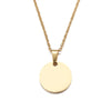 Stainless Steel Necklace Round Circle Pendant For Women Elegant Clavicle Rose Gol DNecklace Wedding Jewelry - Image 9