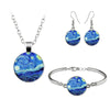 Van Gogh Painting Jewelry Sets The Starry Night Glass Dome Earrings Necklace Bracelets For Women Vintage Jewellery - Image 10