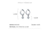 Modian Romantic Clear CZ 925 Sterling Silver Round Zircon Hoop Earrings For Women Charm Silver Fine Jewelry Girl Gift