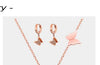 Stainless Steel Lily Flower Necklace Set with Matching Earrings and 45 cm Chain - Image 23