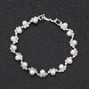 Simulated Pearl Crystal Bridal Jewelry Sets Simple Women Choker Necklace Earrings Bracelet Wedding Jewelry Sets - Image 6