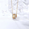 Three-Circle Pendant Necklace with Stone Accents in Multiple Finishes - Image 14