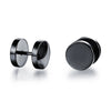 Small Black Punk Stud Earrings For Women Men Boy Zircon Geometry Stainless Steel Jewelry Accessories Earrings - Image 14
