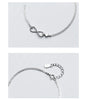 Modian Sterling Silver 925 Clasp Lobster Chain Bracelet For Women  Infinite Love Simple Silver Fine Jewelry Female Gift Pulsera