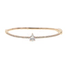 Colorful birthstone red blue green white tear drop CZ bangle bracelet women open cuff bangles - Image 8