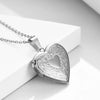 Heart Locket Pendant Necklaces for Women Openable Photo Frame Floral Stainless Steel Necklaces Family Love Collar - Image 5