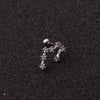 1Pc Twelve Constellations Steel Daith Earring Ear Piercing Barbell CZ Horoscope Ear Tragus Daith Piercing Jewelry 20G - Image 9