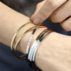 Custom Phrase Cuff Bracelets for Women Men Personalized Coordinates Text Name Bangles Stainless Steel Jewelry Famliy Lover Gifts - Image 1