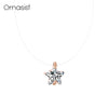 Cubic Zirconia Pendant Necklace Women Invisible Transparent Fishing Line Choker Oval Heart Star Geometric Necklaces - Image 7