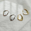 Silver Color Geometric Hoop Earrings for Women Men Irregular Earrings Daily Jewelry - Image 3